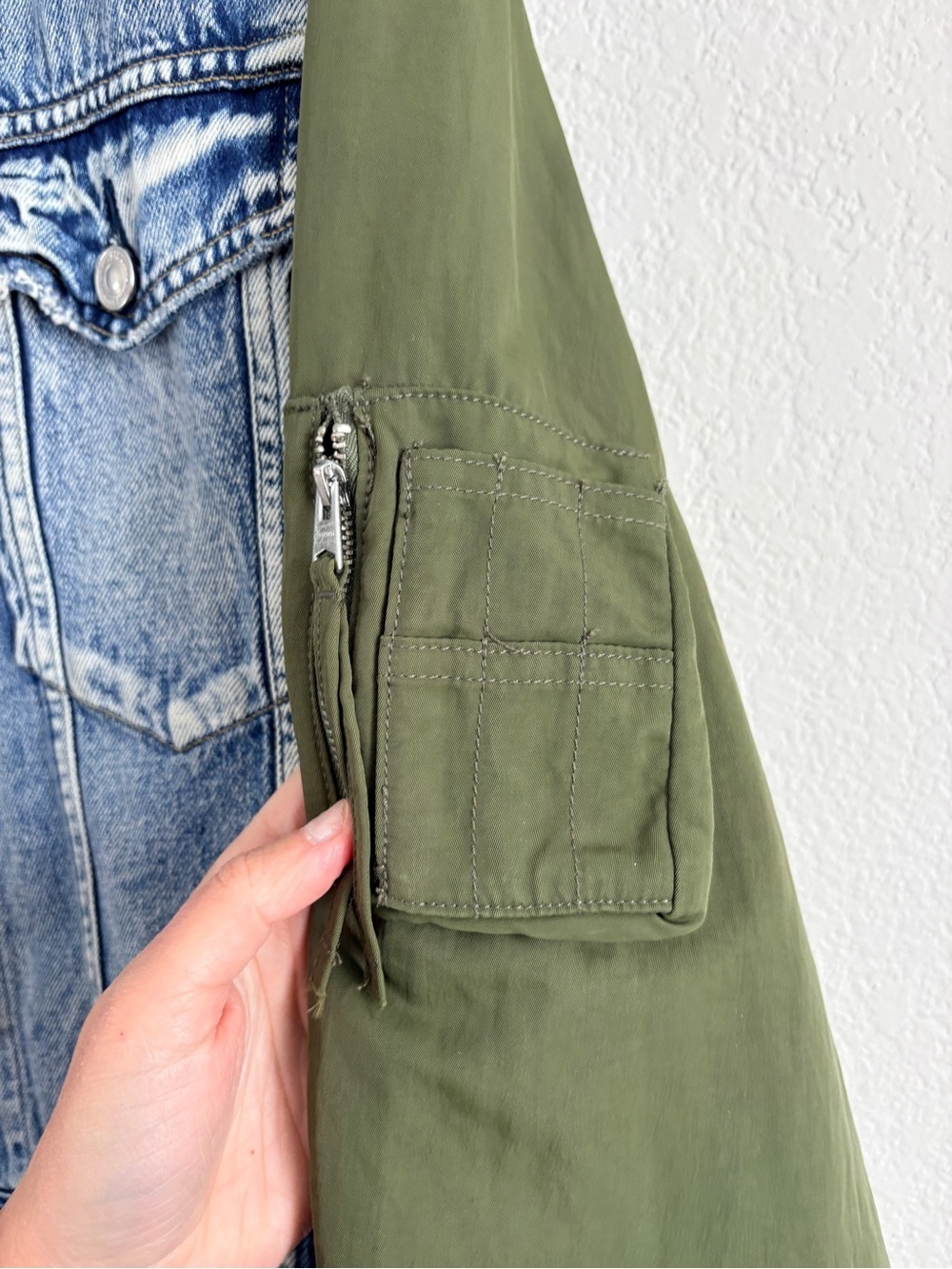 AllSaints Frankie Denim Bomber Jacket - Picture 11 of 11